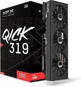 XFX SPEEDSTER QICK319 RADEON RX 7700 XT BLACK Gaming Graphics Card RX-77TQICKB9 - Picture 1 of 5