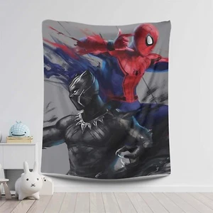 SpiderMan Tapestry, BlackPanther WallHanging, Superhero RoomDecor, Marvel Wall - Picture 1 of 10