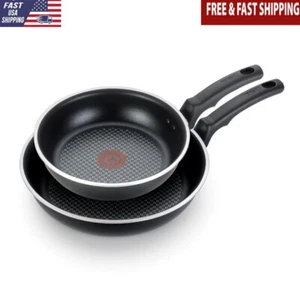 Nonstick Fry Pan Set 9.5 In 11 In Titanium Thermo Spot Soft Grip Deep Shape New - Picture 1 of 10