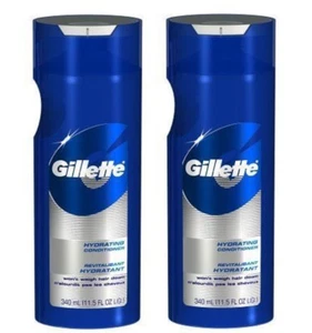 2 NEW ORIGINAL GILLETTE HYDRATING MEN'S HAIR CONDITIONERS FREE SHIPPING USA RARE - Picture 1 of 2