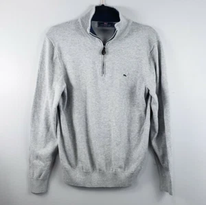 Vineyard Vines Men’s 1/4 Zip Pullover Sweater Gray Size S Small 100% Cotton - Picture 1 of 4