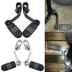 Kit de montaje en ángulo ajustable para pie de carretera clavija de 1 1/4" de largo para Harley Honda - Imagen 1 de 45