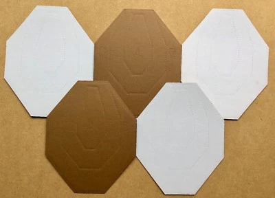 IPSC APPROVED UKPSA MICRO 40% CARDBOARD TARGETS WHITE BACK DOUBLE SCORING LINES  - Image 1 of 4