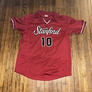 Vintage 90’s Nike Stanford Jersey Baseball Softball Soccer Football Rugby Size M - Picture 1 of 6