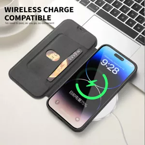 Funda de cuerpo completo de silicona líquida con ranura para tarjeta abatible para iPhone 16 15 14 13 12 11 XS XR - Imagen 1 de 104