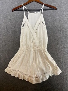 Mono Rip Curl para mujer talla XS blanco crochet borla dobladillo con volantes - Imagen 1 de 16