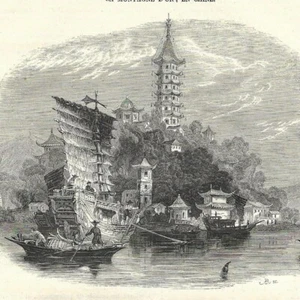La montagne d'or en Chine - Le Kin chân - - Article de presse 1844 - Picture 1 of 2