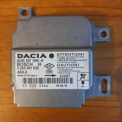 CALCULATEUR AIRBAG  DACIA LOGAN -VIERGE -BOSCH AB8.X  0285001650  / 8200307188 A - Immagine 1 di 2