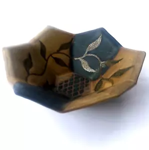 Guy & Pip Perkins Studio Art Pottery Bowl Octagonal Signed Vintage 1980s British - Picture 1 of 6