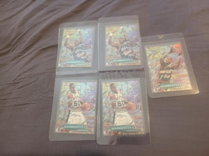 (5) CT LOT 1996-97 Fleer Metal David Robinson/HAKEEM OLAJUWON Metallized