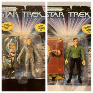 (2) Star Trek Action Figures CAPTAIN KIRK Playmates 30th Anniversary Toy - Picture 1 of 5