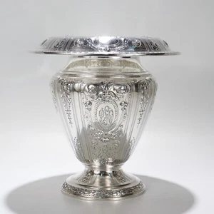 Large Antique Gorham Sterling Silver Maintenon Pattern Flower Vase - Picture 1 of 10