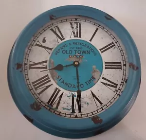 Vintage Old Town WallClock Rustic Easy To Read Repair & Restoration - Picture 1 of 23