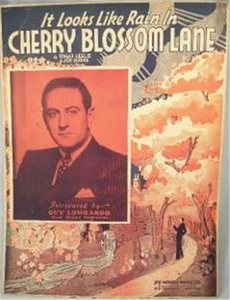 It Looks Like Rain In Cherry Blossom Lane Sheet Music Guy Lombardo 1937 As Is - Picture 1 of 4