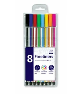 Bolígrafos Anker 8 colores surtidos fineliners papelería escritura escuela oficina - Imagen 1 de 2