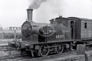 PHOTO BR British Railways Steam Locomotive Class Y7 68089  at Seahouses in 1951