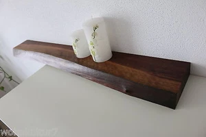 Tablero de pared nogal tablero de madera maciza estante tablero de estantería ¡NUEVO borde de árbol! - Imagen 1 de 11