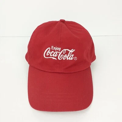 Gorra Anvil Enjoy Coca Cola Papá Béisbol Correa Sombrero Rojo Bordado Coca-Cola Logo Foto 1 de 4