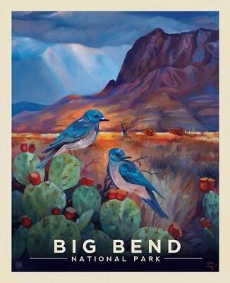 Big Bend Poster Panel Legends of National Parks Digitally Printed 36x43 - Image 1 of 4