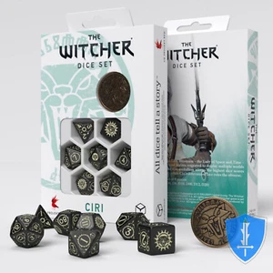 Q-Workshop The Witcher Ciri - The Zireael Dice Set (8) D&D RPG - Picture 1 of 2