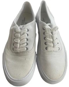 American Eagle Outfitters White Canvas Shoes Men’s Size 8 41.5 Casual Sneaker #1 - Picture 1 of 13