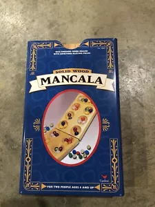 MANCALA GAME--METAL COLLECTIBLE TIN--SOLID WOOD FOLDING BOARD- 1999 #18001 - Picture 1 of 5