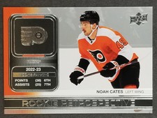 Noah Cates 2023-24 Upper Deck Series 1 Rookie Retrospective Insert #20 Flyers