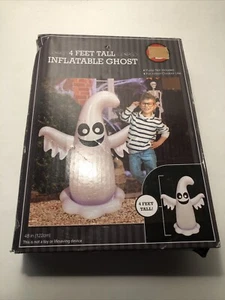 Halloween 4 Feet Tall Inflatable Ghost Indoor Outdoor Decor Pump Not Included - Picture 1 of 1