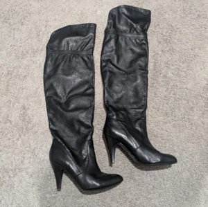 Marc Fisher Stiefel mit Absatz schwarz Größe 9,5 Leder - Bild 1 von 8