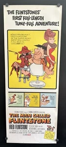 original 1966 THE MAN CALLED FLINTSTONE Movie Poster 14x36 Hanna-Barbera BEAUTY - Picture 1 of 5