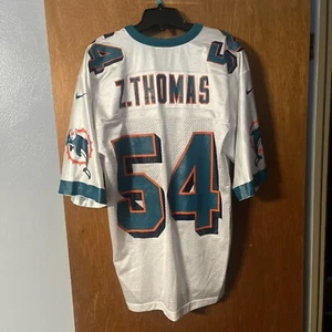 Vintage Nike NFL Miami Dolphins Zach Thomas #54 Weiß Football Trikot Medium Neu - Bild 1 von 4