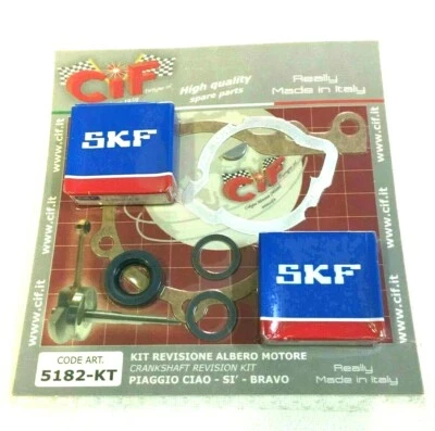 CIF KIT RESTAURO ALBERO MOTORE CUSCINETTI PARAOLI GUARNIZIONI PIAGGIO SI CIAO BRAVO