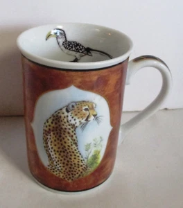 Lynn Chase Designs African Portraits Cheetah 1995 Becher Tasse 24KT Goldrand - Bild 1 von 3