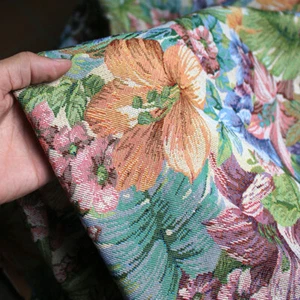 Vintage Lily French Jacquard Tapestry Upholstery Decorative Fabric for Sewing - Picture 1 of 7