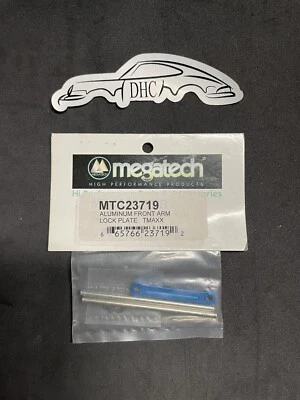 Megatech Vintage RC Car Part # MTC23719 Blue Alum. Front Arm Lock Plate T-Maxx - Image 1 of 2