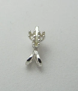 Sterling Silver Triple Accented Bail for (3) 1.6, 2 or 2.5mm Round Gems - Picture 1 of 2