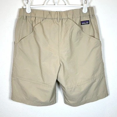 PATAGONIA Shorts Boys Sunrise Trail Size XL 14 Khaki Tan Outdoor Nylon - Image 1 of 4