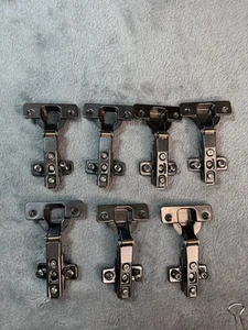 Lot Of 7 Salice Cabinet Door Hinges w/Mounting Base Plate CS3R - Picture 1 of 8