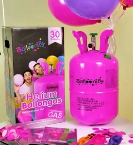 BALLOONIFY Helium Gas Bottle, 30 Cubic Feet Disposable Balloon Gas Bottle. - Picture 1 of 3