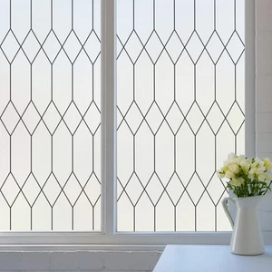 Window Privacy Film Frosted Glass Window Clings Decorative Bathroom Home Door... - Picture 1 of 9