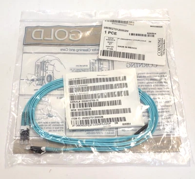 Corning 050502T5120002M LC-LC Duplex OM3 50/125 Multimode Fiber Patch 2 Meters - Image 1 of 3