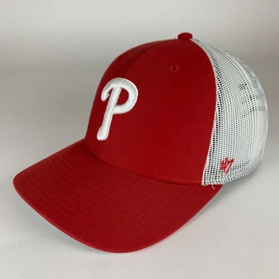Philadelphia Phillies MLB Red White 47 Brand Snapback Trucker Hat - Image 1 of 4
