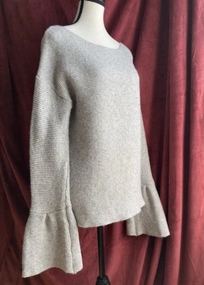 Suéter Sundance Talla M Lana Mezcla Alpaca Gris Pullover Manga Larga Cuello Bout Foto 1 de 4