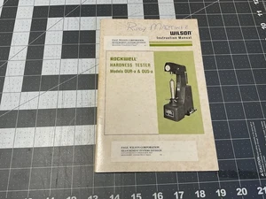 Rockwell Hardness Tester Instructors Manual, Model OUR-a & OUS-a, Manul Only - Picture 1 of 10