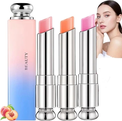 MUBUNI 3PCS Color Changing Lipstick Lip Balm Set,Long Lasting Moisturizer Tinted Lip B