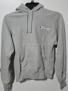 Vintage 1990s Champion Reverse Weave Heather Gray Hoodie Sweatshirt Adult XSmall - Picture 1 of 7
