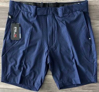 Pantalones Cortos de Rendimiento de Golf RLX Ralph Lauren Ajuste a Medida Lunares Para Hombre Talla 34 $115 Nuevos con Etiquetas Foto 1 de 4