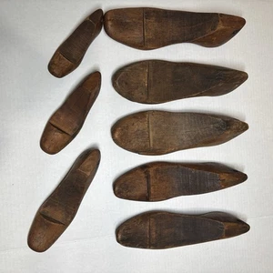 Vintage Solid Wooden Shoe Last Mold Various Sizes Rustic Decor Lot Of 8 - Picture 1 of 17
