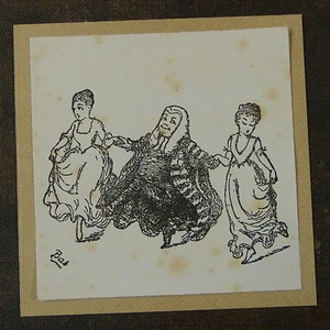 handgefertigte G&S Gilbert & Sullivan Grußkarte IOLANTHE LORD KANZLERLIED - Bild 1 von 1