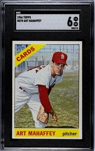 SGC 6 - 1966 Topps #570 Art Mahaffey SP St. Louis Cardinals - Picture 1 of 2